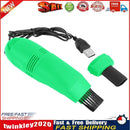 Mini Computer Vacuum USB Keyboard Cleaner PC Laptop Dust Brush (Green) Newly