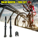 2pcs 78mm Presta Valve + Tool for Road Mountain Bike Tubeless Tire (Black) Newly