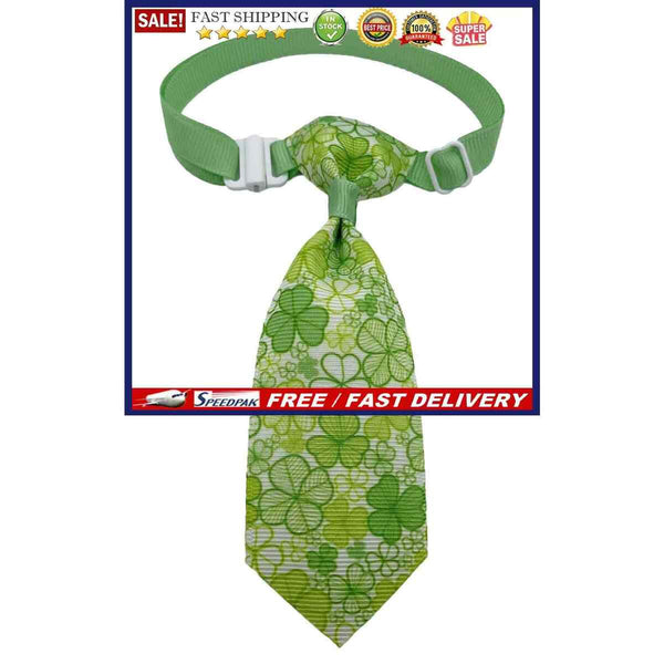 Dog Neck Tie Dog Cat Collar with Necktie St. Patricks Irish Shamrock Collar