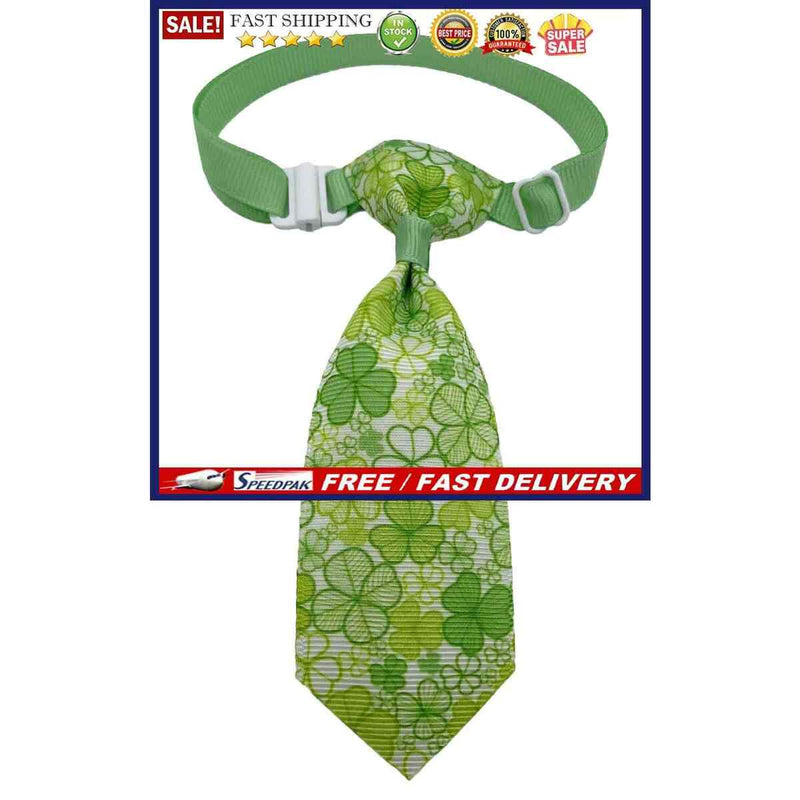 Dog Neck Tie Dog Cat Collar with Necktie St. Patricks Irish Shamrock Collar