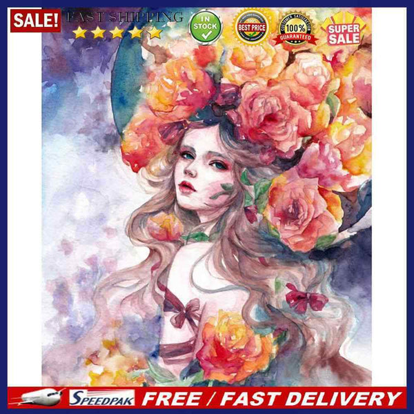 Oil Paint By Numbers Painting Girl Coloring Picture Digital