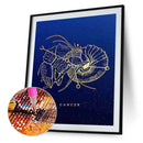 Zodiac Sign Cancer DIY Diamond Painting Kits Full Round Drill Wall Art Deco