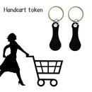 2pcs Metal Keychain Shopping Cart Token Keychain Accessories Decor Keyring Hook