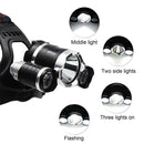 LED Headlamp Flashlight T6 3 Lights 800LM Waterproof Outdoor Camping Headli