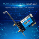 Dual Band RTL8821AE 802.11AC WiFi WLAN Card Bluetooth 4.0 433Mbps for Desktop PC