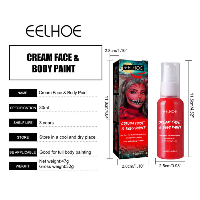 30ml Body Paint Stain-proof Oil Paint Face Decoration for Fancy Dances Carnivals
