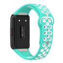 Watch Strap for HUAWEI HONOR Band 6 TPU Bracelet Wristband (Cyan White) Newly