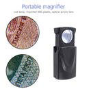 30X Pull Jewelry Magnifier Magnifying Glass Portable Loupe Tool with LED Light