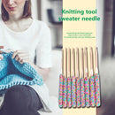 9pcs Aluminum Crochet Hooks Set Ceramic Handle Knitting Needles DIY Sewing