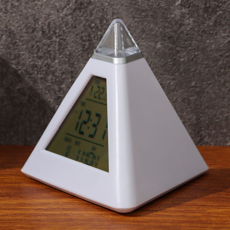 With Night Light Alarm Clock Bedside Clocks Thermometer Meter Number Clock