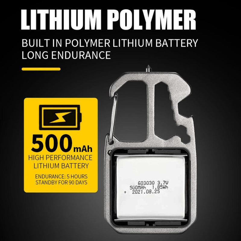 Mini LED Flashlight Keychain Can Opener Outdoor Camping Lights (Bracket)