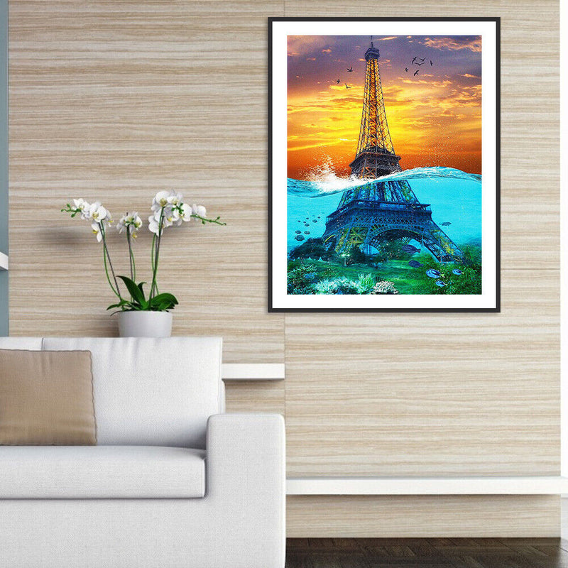 5D Tower Mosaic Diamond Painting Drawing Full Round Drill DIY Art Handcraft Kit