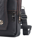 Portable Men Mobile Phone Pockets Leather Belt Clip Bag Pure Color Shoulder Bag