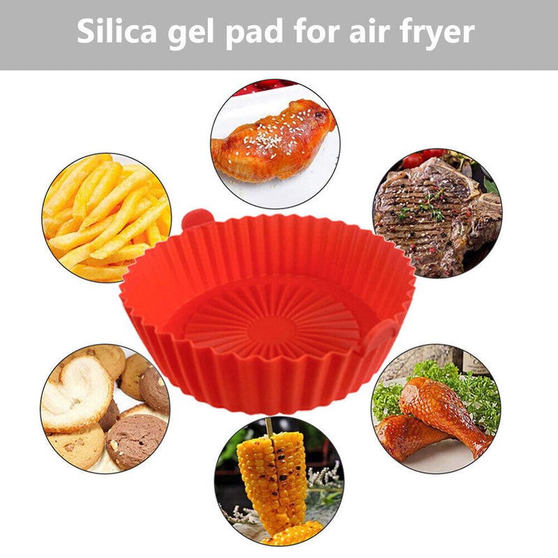 Round Air Fryer Silicone Pot Replacement Silicone Food Safe Washable Accessor