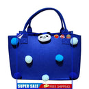 Felt Handbag - Felt Storage with Handles Cosmetics Storage Bag (Blue)
