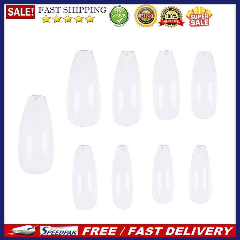 500pcs Pro False Nail Tips Square Head Full Cover Clear DIY Manicure Tips