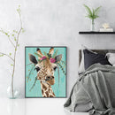 Flower Giraffe Oil Paint By Numbers DIY Handpainted on Canvas Home Decorati
