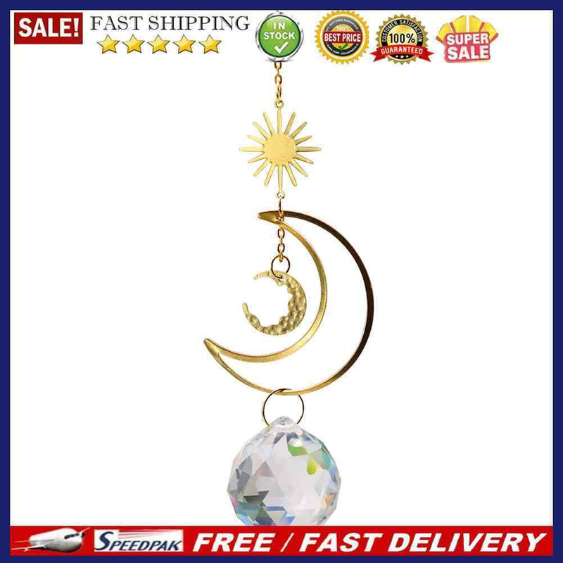 Lighting Accessories Moon Sun Ball Crystal Suncatcher Curtain Car Home Pend