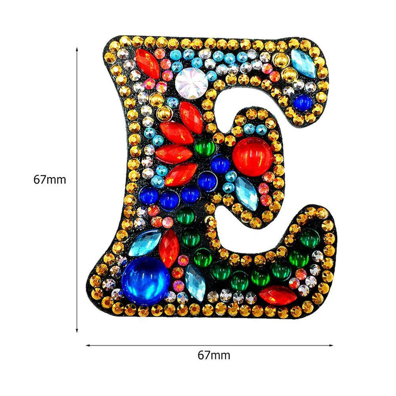 DIY Key Chain Diamond Painting Letters Women Bag Keyring Pendant Gift (E) Newly