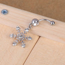 Way Women Crystal Swimming Navel Ring Belly Body Piercing Bar Button
