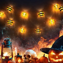 10 Lights Nylon Strings Lanterns Scary String Stripe Bat Mixed Halloween Light