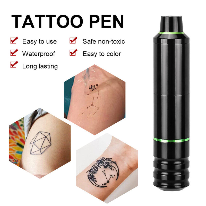 Rotary Tattoo Pen Machine Silent Motor with Hook Line Permanent Make up Sup