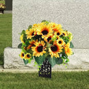 Black Outdoor Courtyard Cemetery Garden Flower Holder Flower Basket Vase