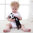 Baby Soothing Towel Cartoon Animal Educational Plush Rattle Toys(Panda)