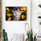 DIY Digital Painting By Numbers Cat Flower Frameless Canvas Picture Modern Art