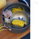 Stainless Steel Home Cooking Camping Picnic Folding Spork (Slotted Spoon) Newly