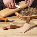 Leather Band Durable Sturdy Non-Slip Wooden Soild Door Stopper Door Wedges