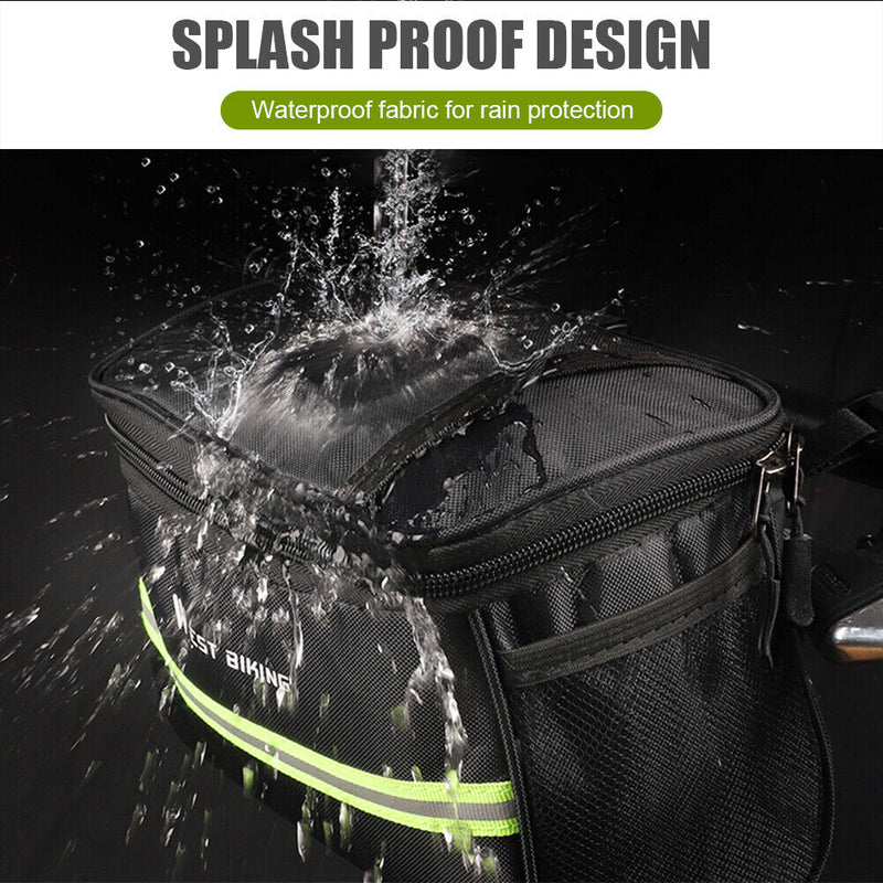 WEST BIKING Waterproof Bicycle Handlebar Bags Bike Front Bags Cycling Equip