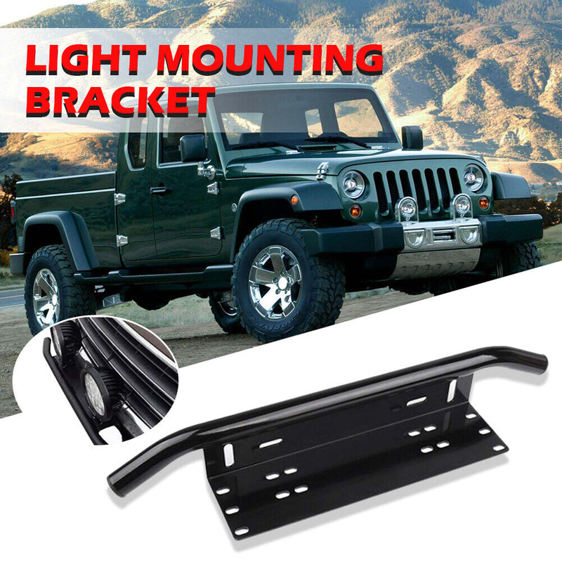 Universal Car Licence Plate Holder SUV Jeep Fog Lamp Mounting Frame (Black)
