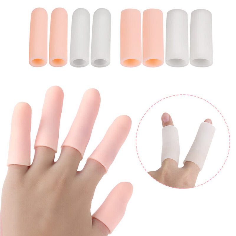 5pcs Gel Finger Caps Protection Cracked Cover Cots Hand Moisturizing Skin Car