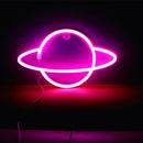 Elliptical Planet Shaped Sign Neon Lamp LED Dual Use Night Light Decor (A) Newly