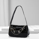 Fashion Women Casual Butterfly Chain PU Solid Color Small Shoulder Underarm Bags