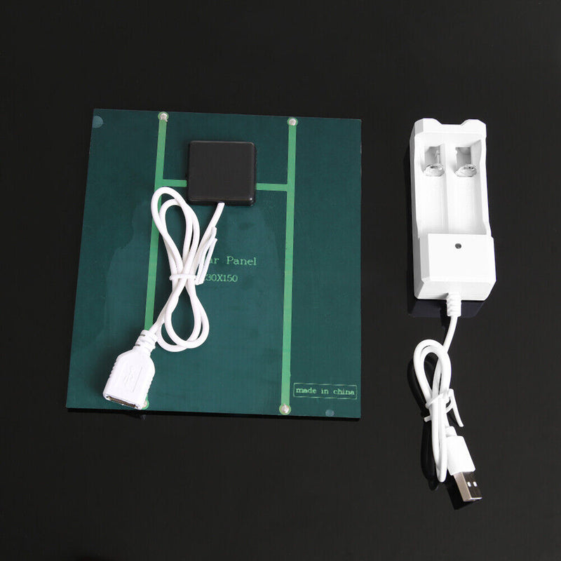 2.5W 5V USB Solar Battery Charger + 2-Slot AA AAA Rechargeable Battery Char