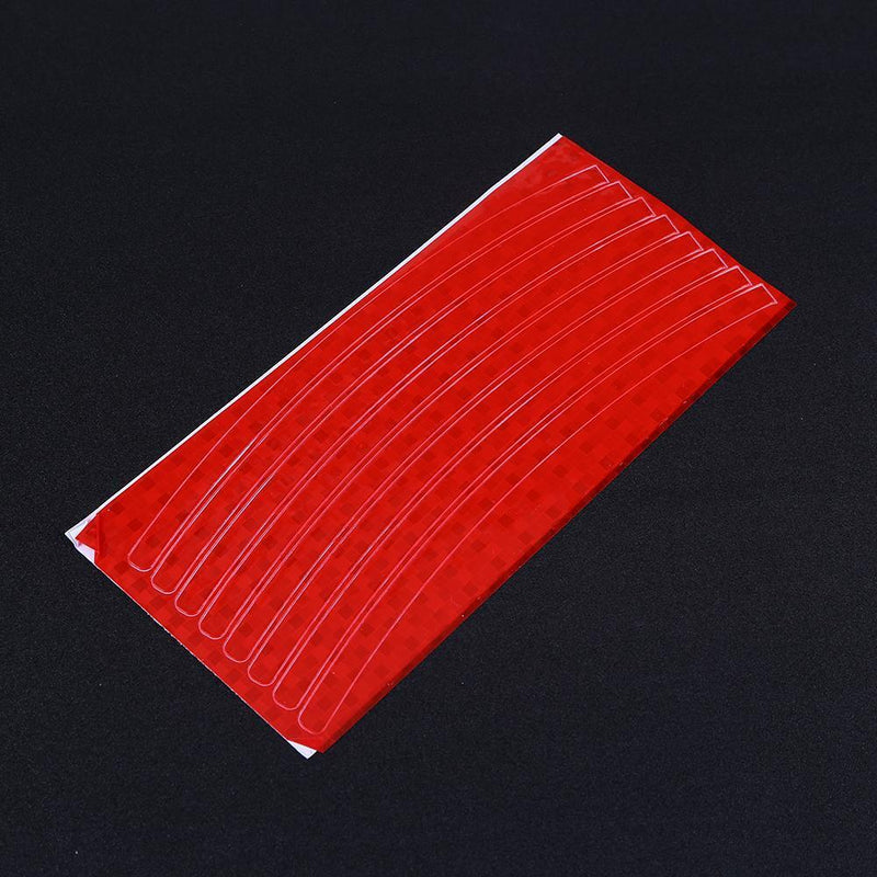 Bike Bicycle Cycling Motorcycle Wheel Tire Tyre Reflective Stickers(Red)
