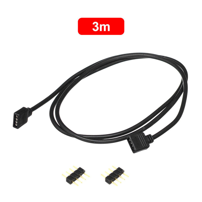 4Pin LED Extension Cable RGB 5050 3528 LED Strip Light Connector (3 meter)