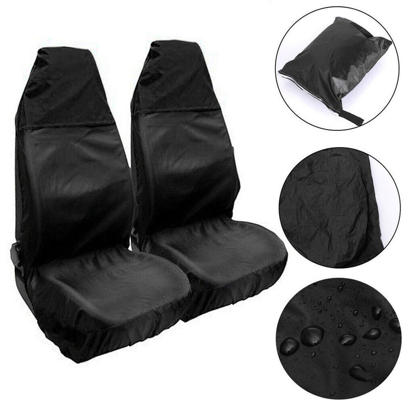 2pcs Waterproof Car Seat Covers Non Slip Auto Interior Truck Cushion Protector