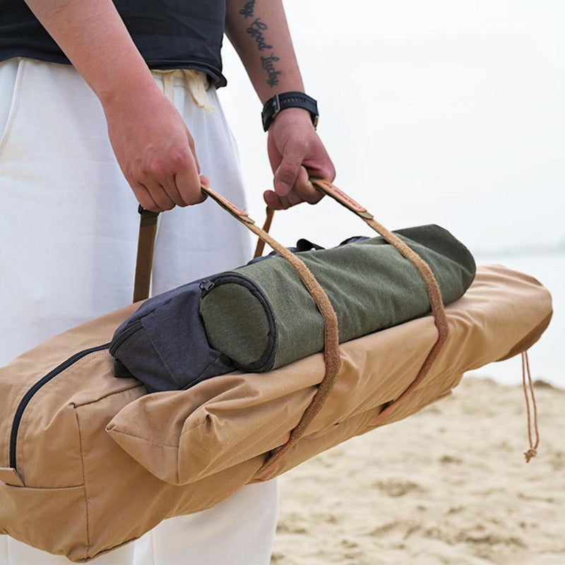 2x Nylon Fixing Strap Quick Release Outdoor Tent Cargo Luggage Belt (Khaki)