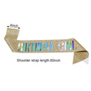 Anniversary Supplies Crystal Crown Queens Tiara Birthday Girl Glitter Sash