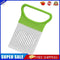 Onion Cutting Holder Vegetables Fruit Tomato Slicer Meat Needle (Green)