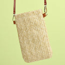 Summer Women Mini Straw Crossbody Bags Hand Woven Phone Wallet Female Satchels