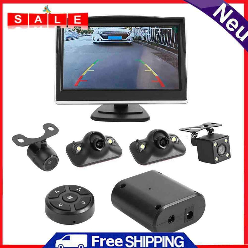 360 Degree Bird Vision System with 4 Camera, Panoramic DVR Shooting, Front Parking