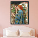 Elegant Woman Canvas Kit Needlework DIY Cross Stitch 14CT Stamped Print Artwo