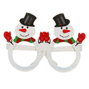 Year Navidad Christmas Glasses Paper Glasses Frame Xmas Tree Elk Santa Claus