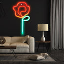 LED Neon Light Rose USB Battery Christmas Wedding Party Decor Lamp (Red B) Newly