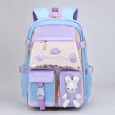 #A Cute Bunny Backpack for Girls Teenage Student Kindergarten Princess Shoulder