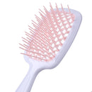 Wide Teeth Air Cushion Combs Scalp Massage Brush Hollow Grid Comb (Pink)